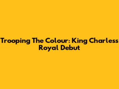 Trooping The Colour: King Charles's Royal Debut