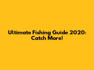 Ultimate Fishing Guide 2020: Catch More!