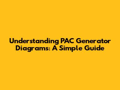 Understanding PAC Generator Diagrams: A Simple Guide