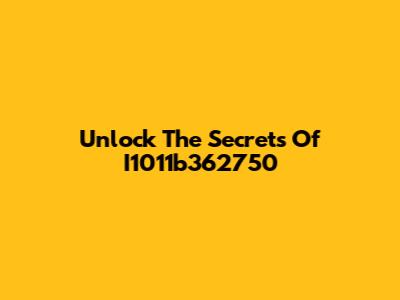 Unlock The Secrets Of I1011b362750