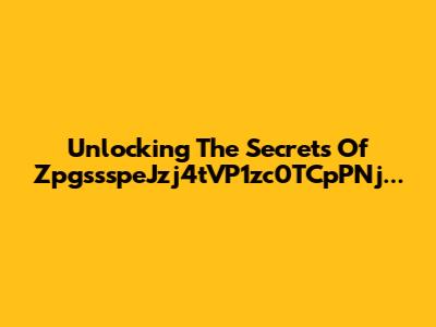 Unlocking The Secrets Of ZpgssspeJzj4tVP1zc0TCpPNj...