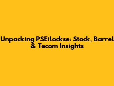 Unpacking PSEilockse: Stock, Barrel & Tecom Insights