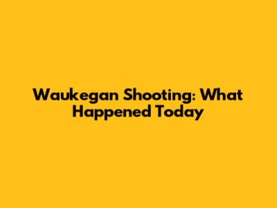 Waukegan Shooting: What Happened Today