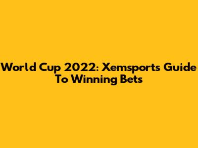 World Cup 2022: Xemsport's Guide To Winning Bets